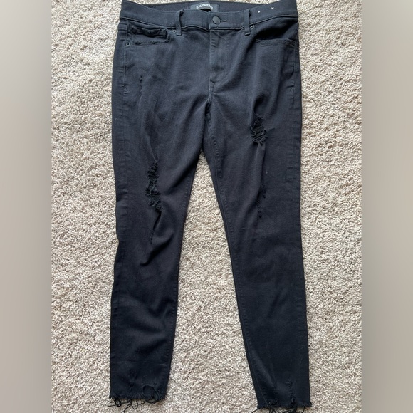 Express Women’s Black Distressed Jeans. Read description - Picture 4 of 4